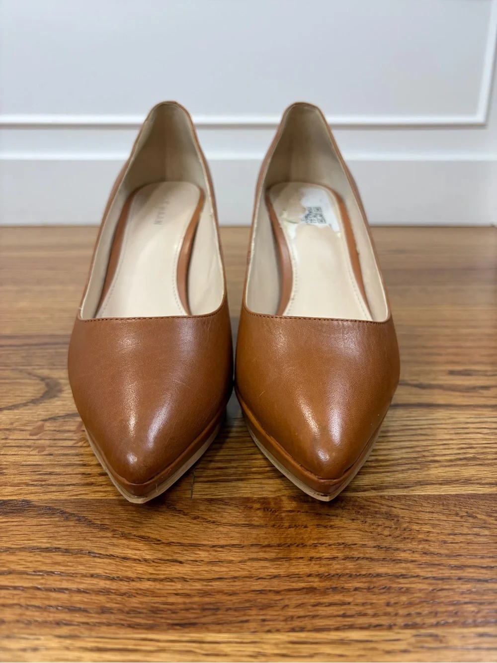 Cole Haan Tan Leather Pointed-Toe Pumps (7)